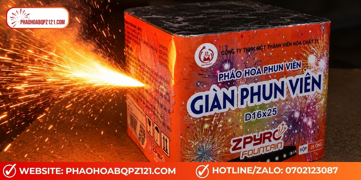 Cách đốt pháo hoa giàn phun viên Z121 an toàn dịp lễ hội/Tết