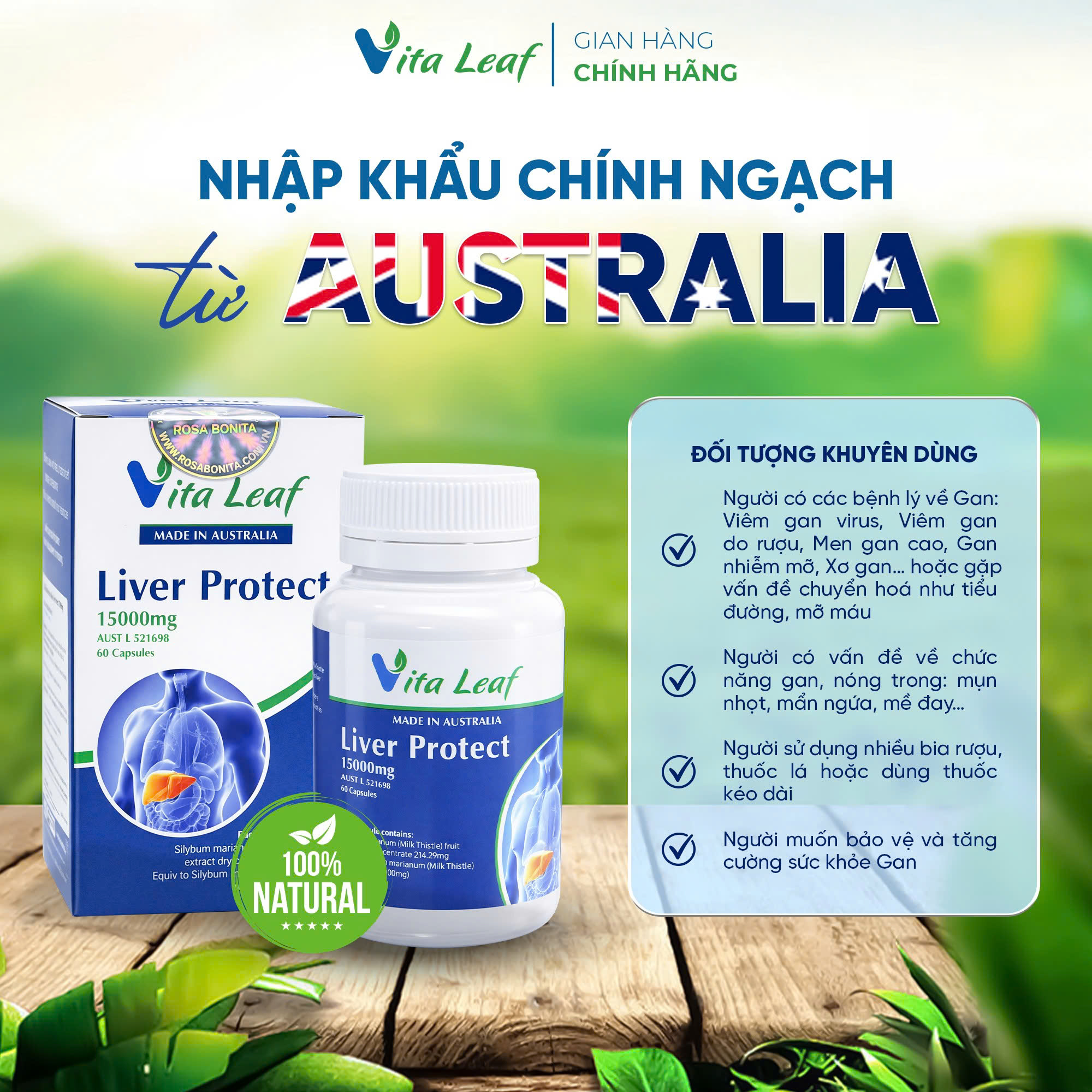 Viên uống Liver Protect 15000mg – Bảo vệ và duy trì chức năng gan (60 viên) - Ảnh 4