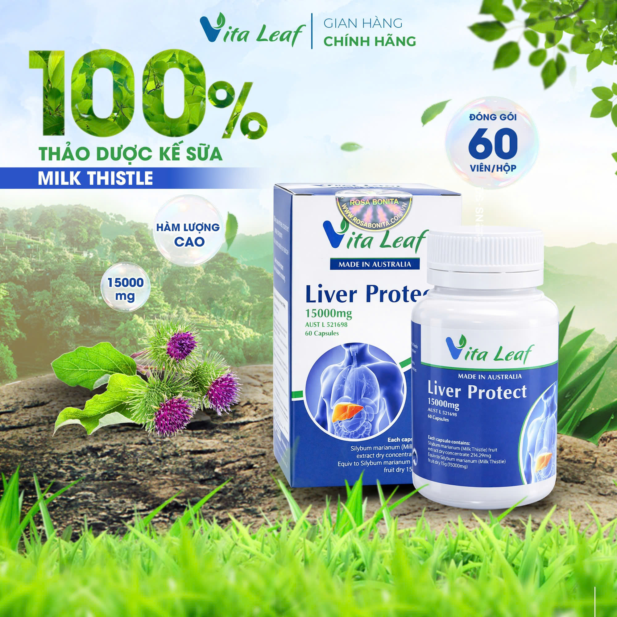 Viên uống Liver Protect 15000mg – Bảo vệ và duy trì chức năng gan (60 viên) - Ảnh 2