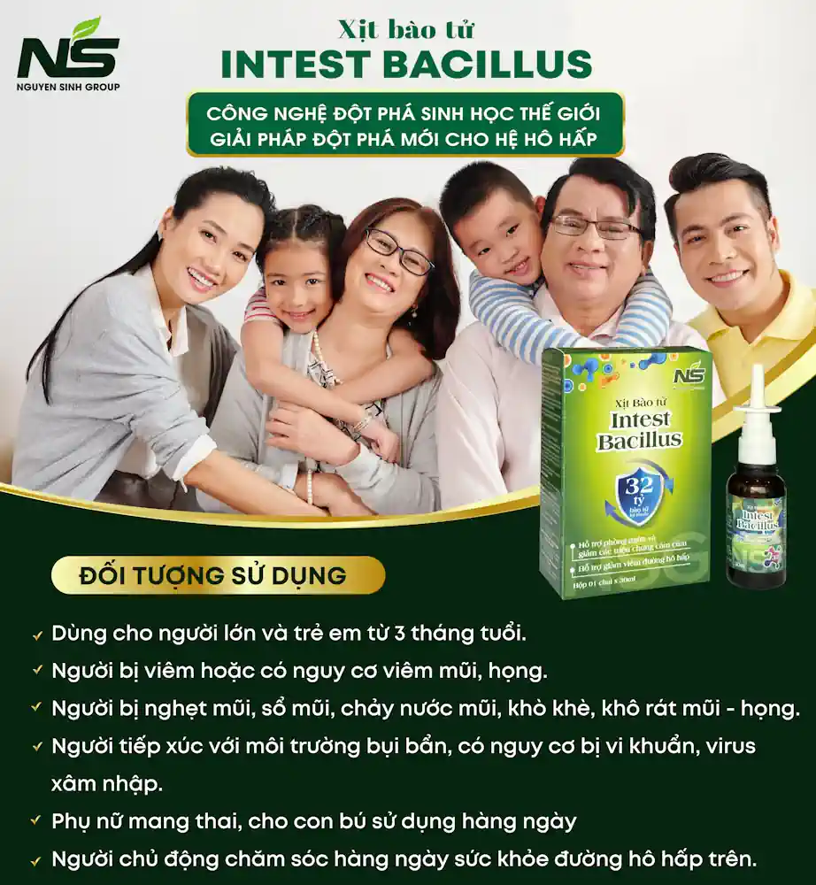 Đối Tượng Sử Dụng Xịt Bào Tử Mũi Họng Intest Bacillus