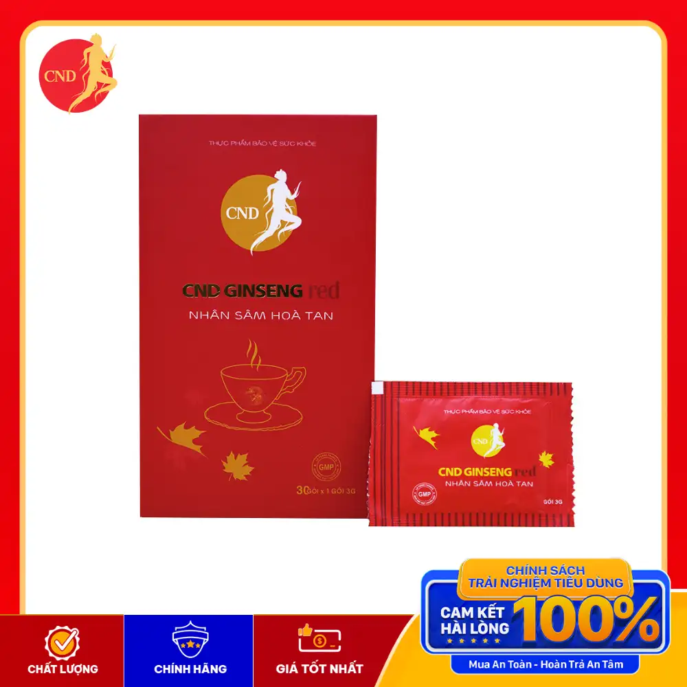 CND GINSENG RED – Nhân sâm Canada hòa tan gói 3g