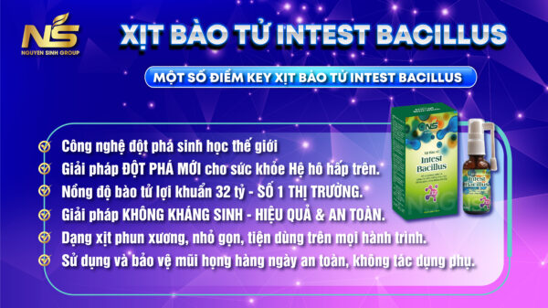 Ưu điểm Xịt Bào Tử Intest Bacillus