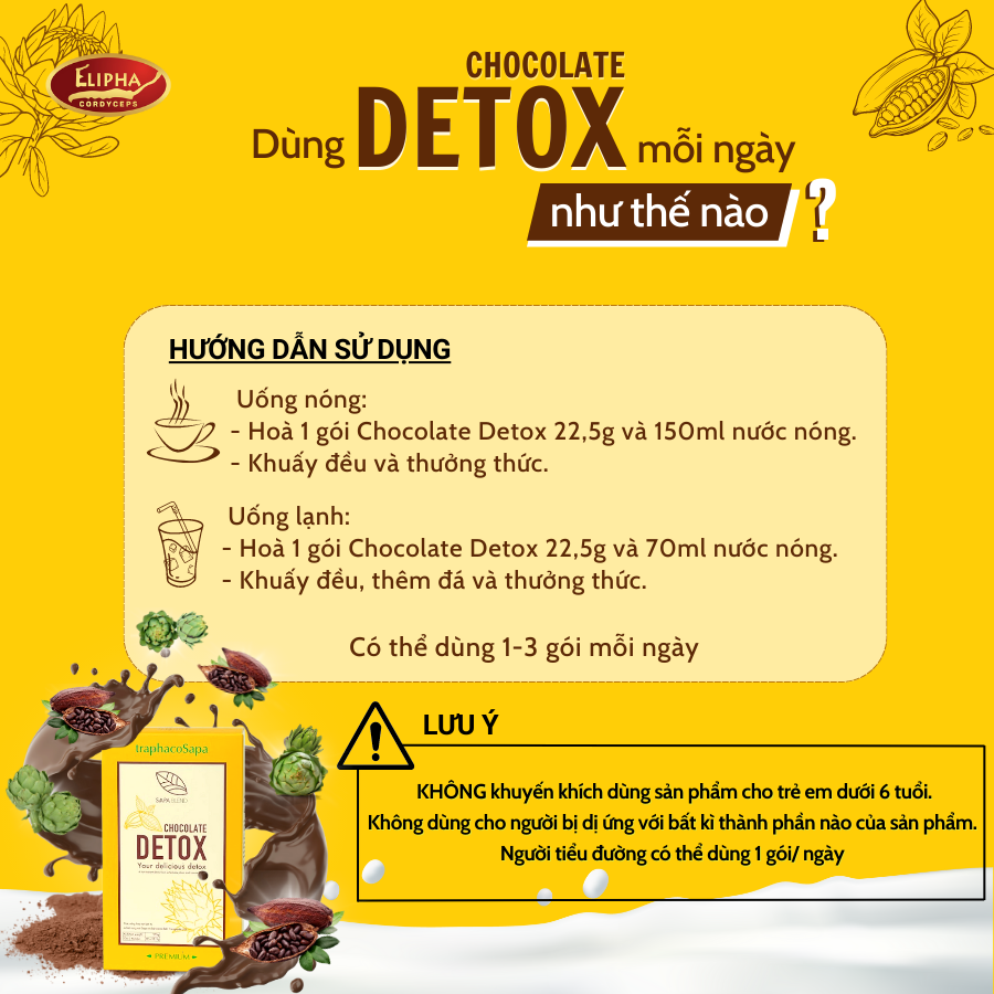 Hướng dẫn sử dụng Chocolate Detox