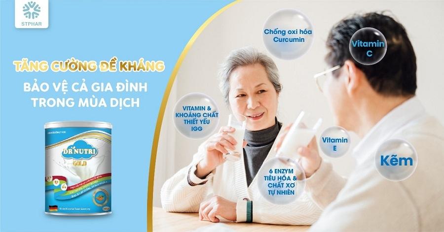 Sữa nghệ tăng cân Dr. Nutri Gold - tăng cường đề kháng cho cả gia đình