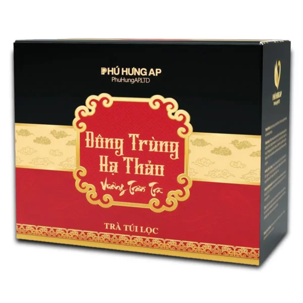 Trà túi lọc Đông Trùng Hạ Thảo hộp 80g (Phú Hưng AP) chính hãng giá tốt - Dropbiz