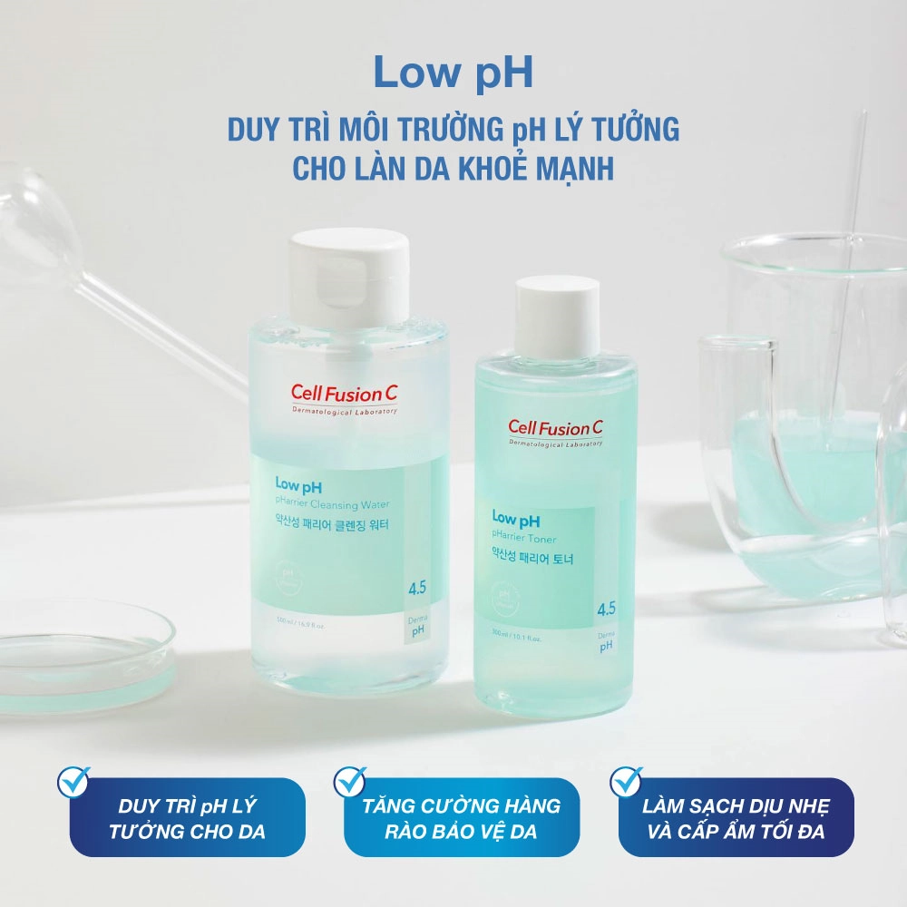 Low pH pHarrier Cleansing Water - Duy trì PH lý tưởng cho da, tăng cường hàng rào bảo vệ da, làm sạch dịu nhẹ và cấp ẩm tối đa