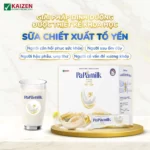 Sữa dinh dưỡng PaPamilk Gold chứa Tổ Yến + sữa non (3 in 1) - sữa hỗ trợ loãng xương và giúp hồi phục – Hộp 24 gói x 32gr