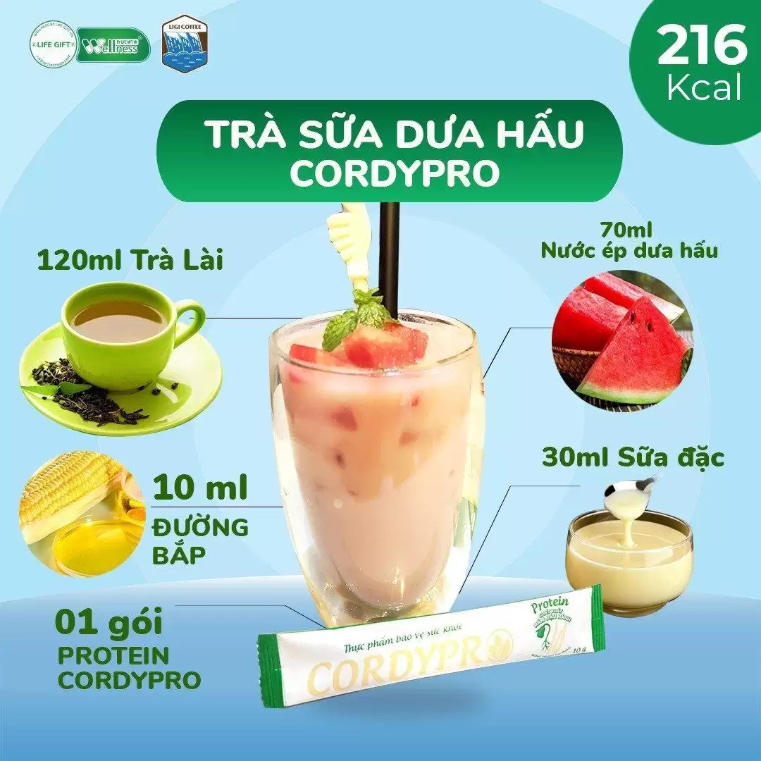 Công Thức Trà Sữa Dưa Hấu Cordypro