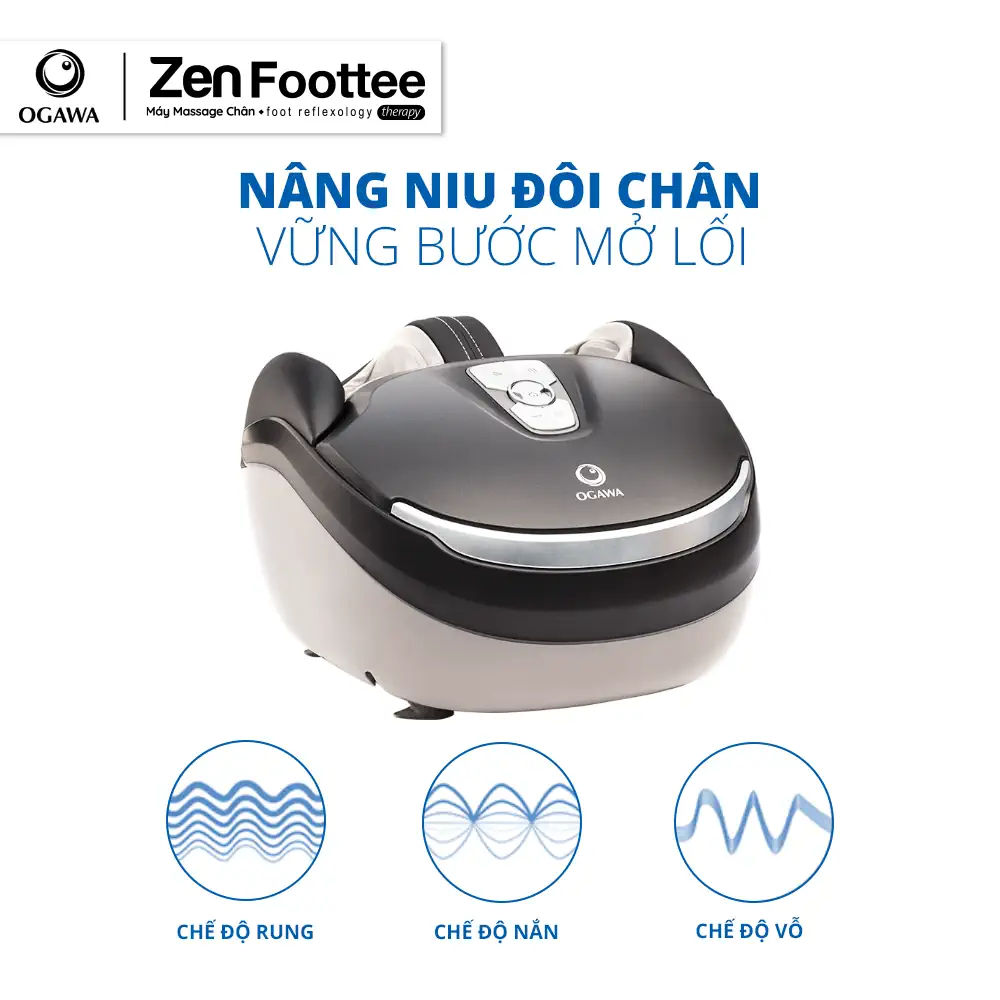 Dụng cụ massage bàn chân Zen Foottee (OF-3005) với 3 chế độ tự động - Rung, nắn, vỗ