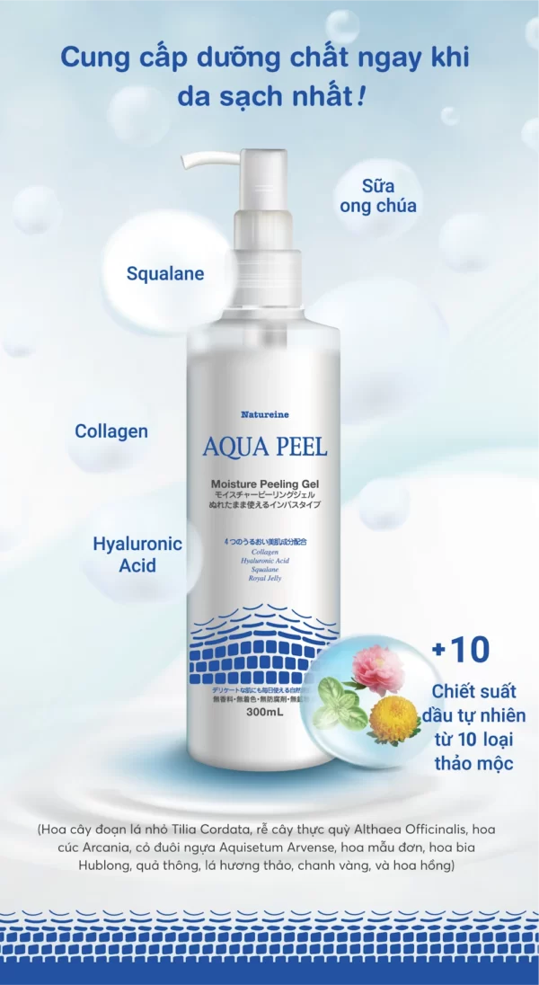 Gel Tẩy Da Chết Cấp ẩm Aqua Peel Natureine - Chiết Xuất Dầu Tự Nhiên Từ 10 Loại Thảo Mộc