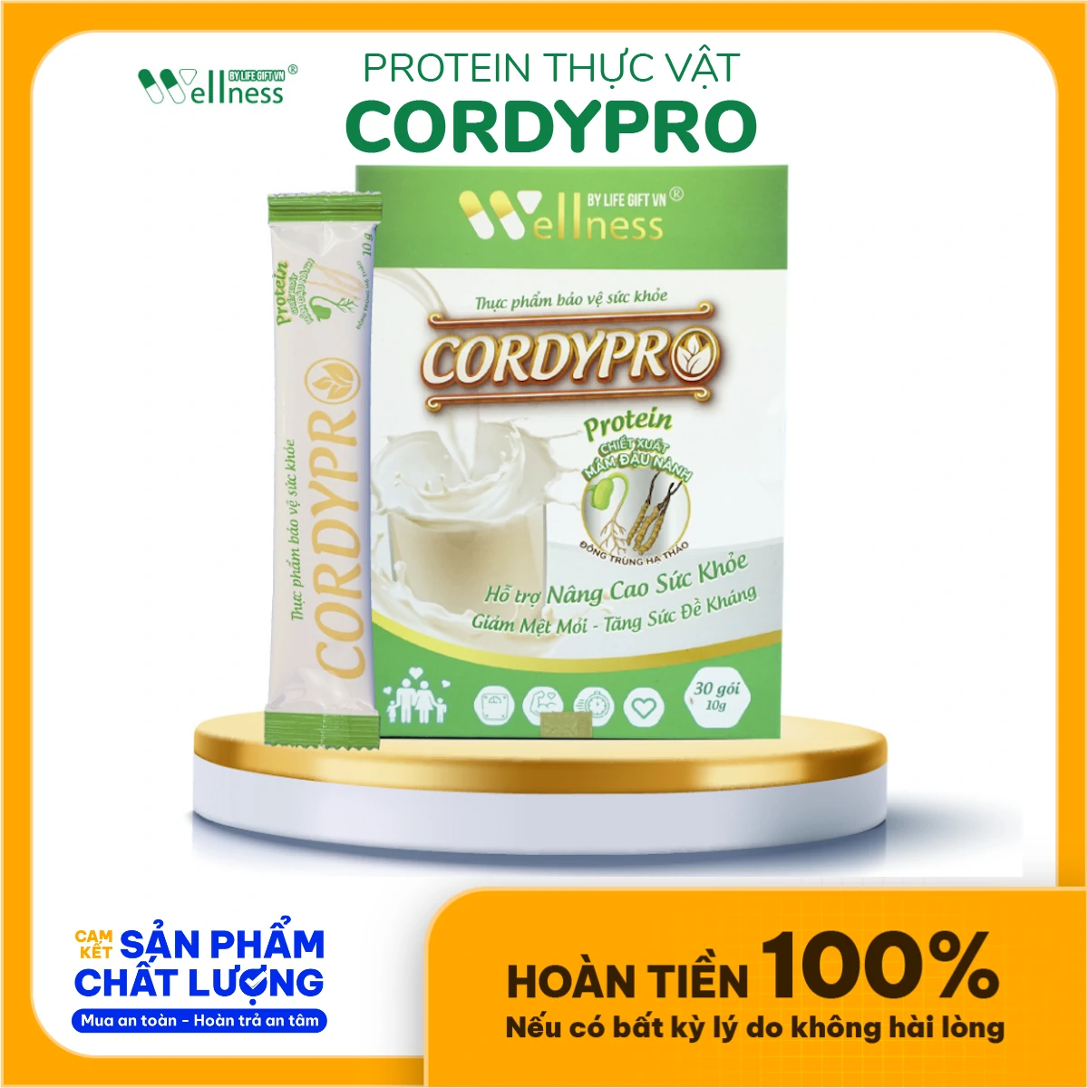 Thực Phẩm Bổ Sung Protein Thực Vật Cordypro - Dropbiz