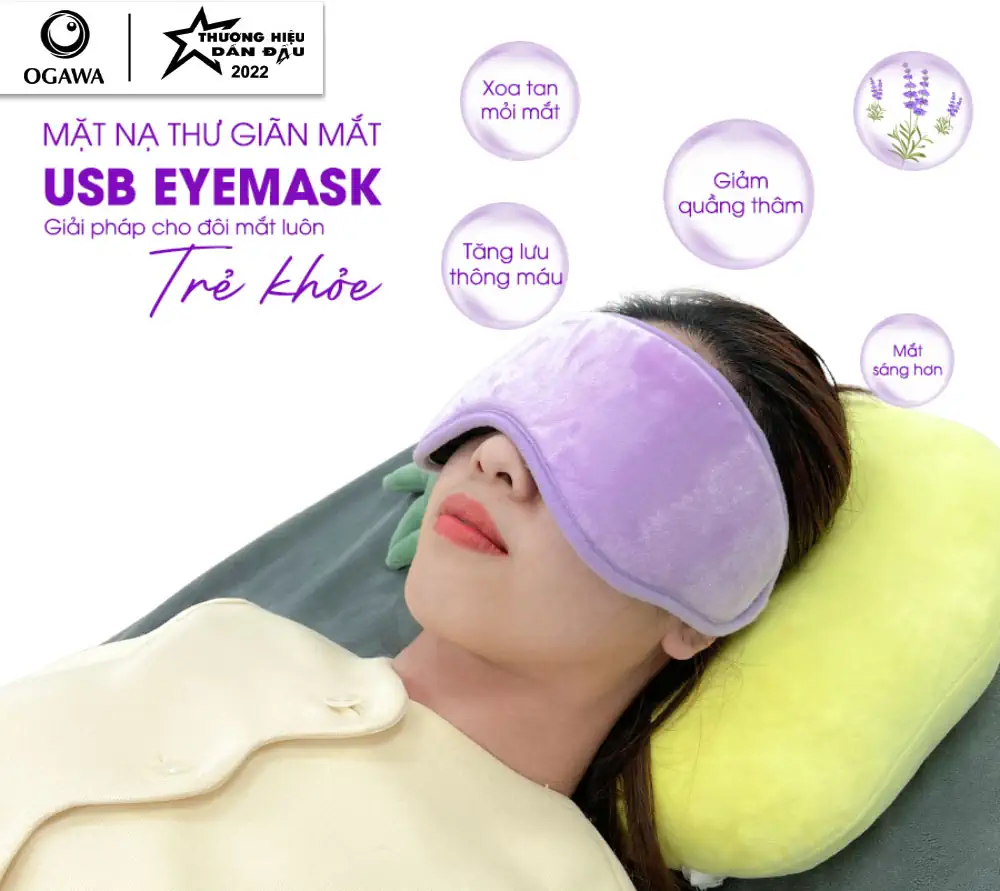 Máy Massage mắt USB Eye Mask With Lavender Aroma Ogawa - Giải pháp cho đôi mắt trẻ khỏe - Dropbiz