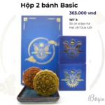 Bánh Trung Thu Basic Set 3 (02 Bánh+túi) - Socola-bạc Hà; Hạt Phỉ Dưa Lưới - 365begin