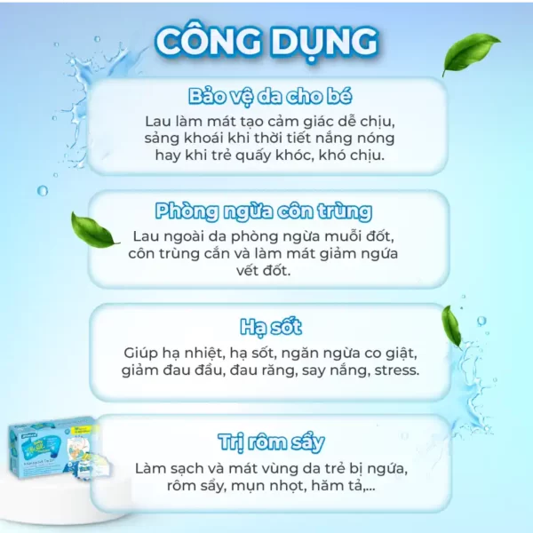 Công Dụng Của Khăn Lau Hạ Sốt Trẻ Em Baby Hạ Sốt Pharphap - Jp Natural - Dropbiz