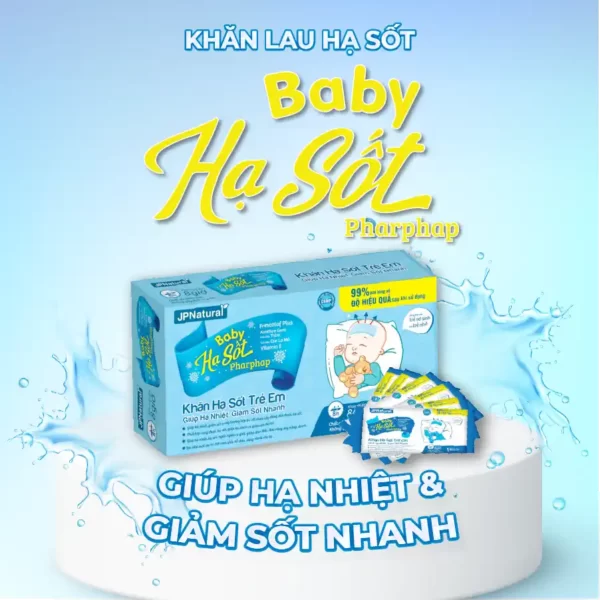 Khăn Lau Hạ Sốt Trẻ Em Baby Hạ Sốt Pharphap - Jp Natural - Dropbiz