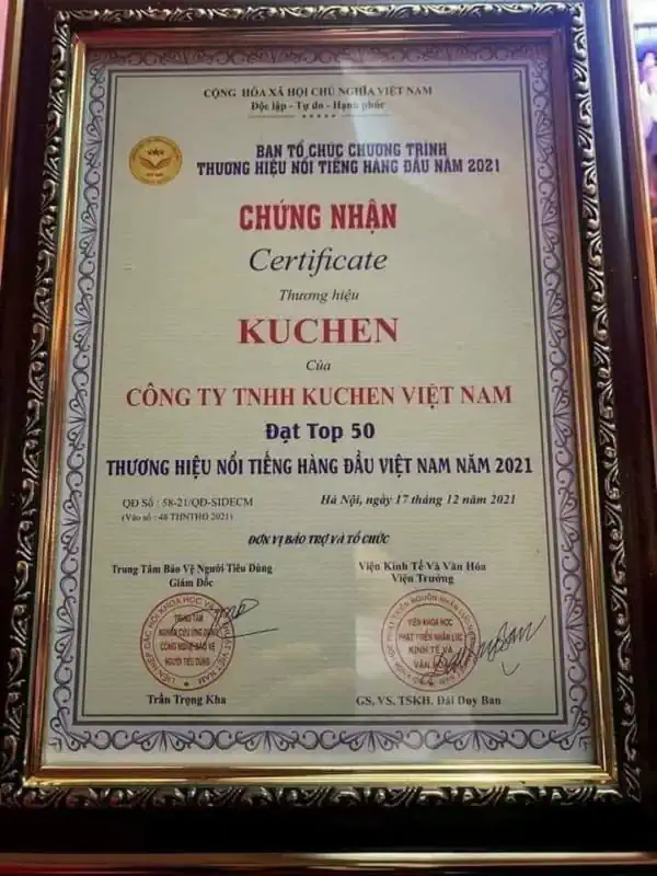 Kuchen - Đạt Top 50 Thương Hiệu Nổi Tiếng Hàng đầu Việt Nam - Dropbiz