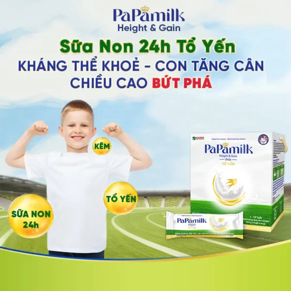 Sữa Non 24h Tổ Yến Papamilk Height And Gain Tăng Cân Và Chiều Cao Cho Trẻ Em - Dropbiz