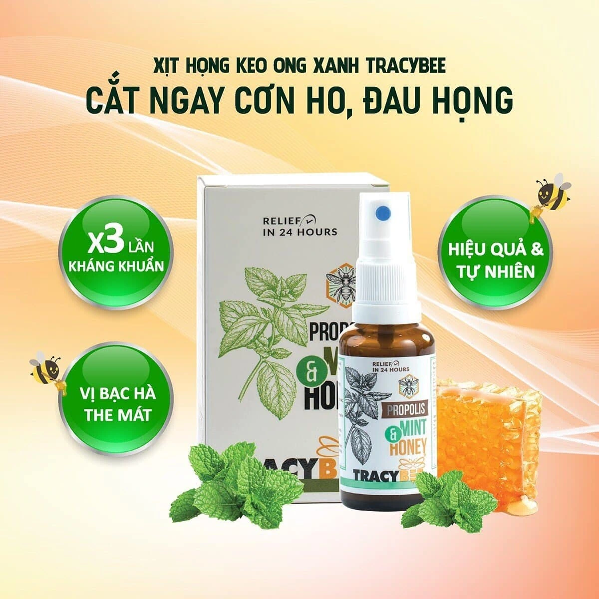 Keo Ong Xịt Tracybee Bạc Hà - Propolis Tracybee Mint & Honey - Dropbiz