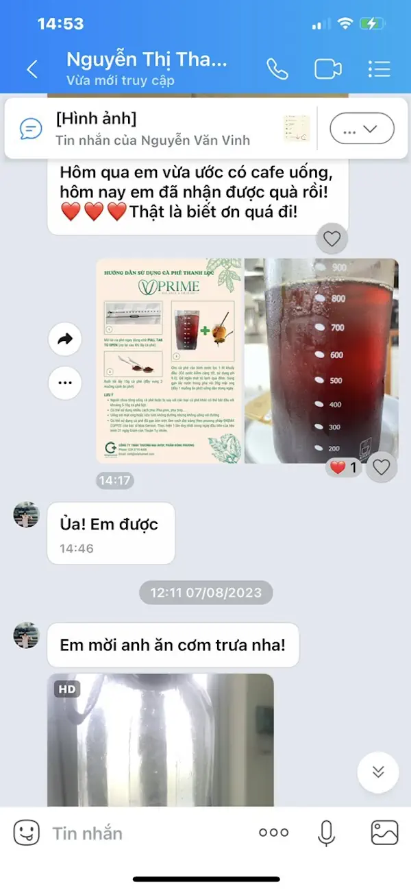 Khách Hàng Review Về Sản Phẩm Cà Phê V-prime Coffee