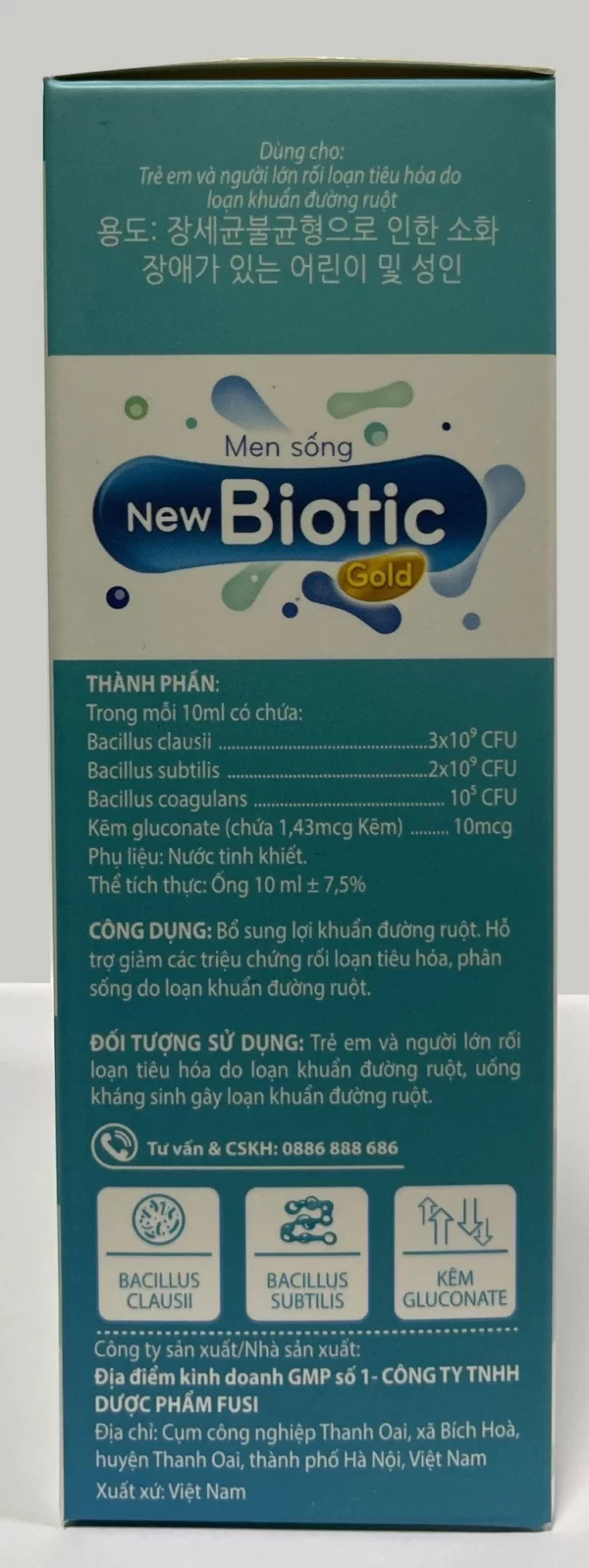 Thành Phần Và Công Dụng Men Sống New Biotic Gold - Dropbiz