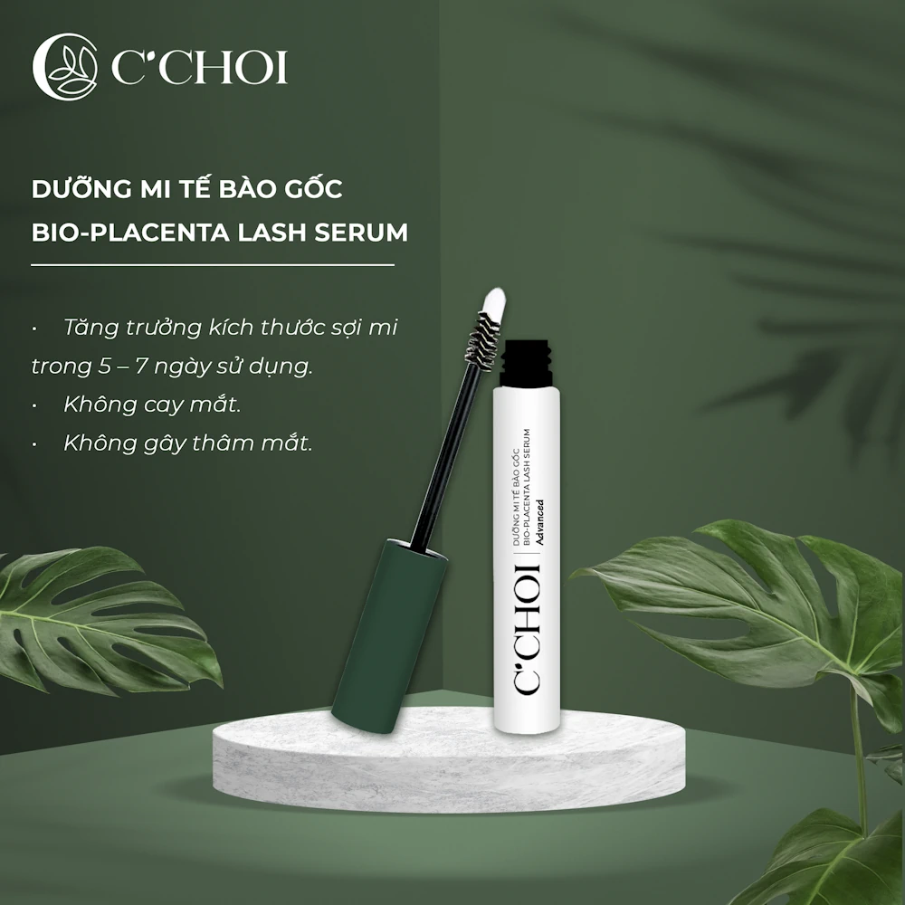 Dưỡng Mi Tế Bào Gốc C'choi - Bio-placenta Lash Serum - Kích Thích Mọc Mi Trong 5-7 Ngày - Dropbiz