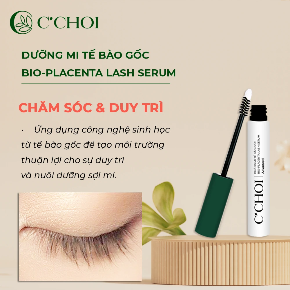 Dưỡng Mi Tế Bào Gốc C'choi - Bio-placenta Lash Serum - Tạo Môi Trường Thuận Lợi Nuôi Dưỡng Mi - Punar - Dropbiz