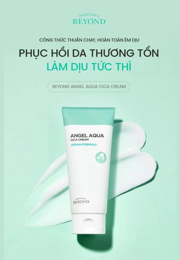 Kem Dưỡng Phục Hồi Da Beyond Angel Aqua Cica Cream Vegan Formula - Phục Hồi Và Làm Dịu Da Tức Thì - Lg Vina - Dropbiz