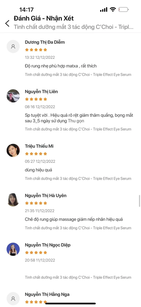 Nhận Xét Review Tinh Chất Dưỡng Mắt C’choi 3 Tác động - Triple Effect Eye Serum