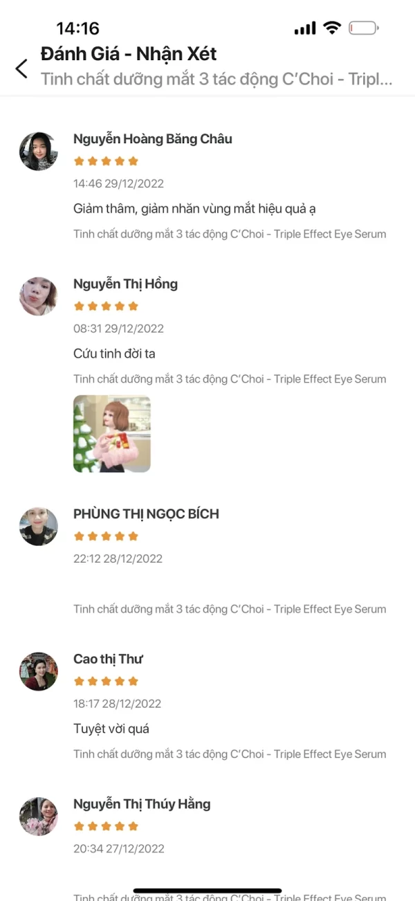 Review Tinh Chất Dưỡng Mắt Giảm Quầng Thâm C'choi