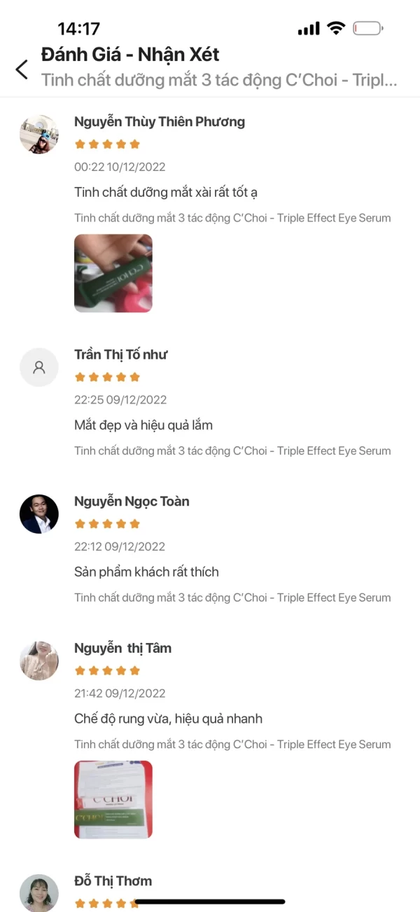 Review đánh Giá Tinh Chất Dưỡng Mắt C’choi 3 Tác động - Triple Effect Eye Serum