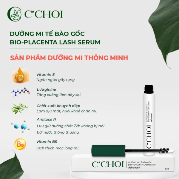 Thành Phần Dưỡng Mi Tế Bào Gốc C'choi - Bio-placenta Lash Serum - Punar - Dropbiz