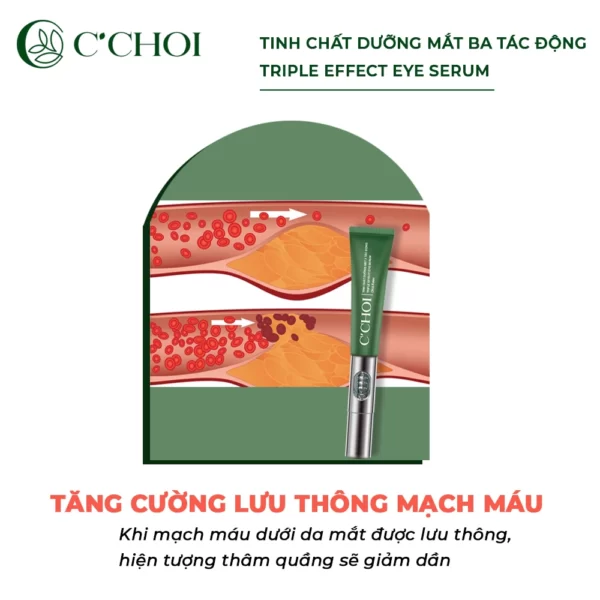 Tinh Chất Dưỡng Mắt 3 Tác động C’choi - Triple Effect Eye Serum - Tăng Cường Lưu Thông Máu Giúp Giảm Quầng Thâm - Punar - Dropbiz