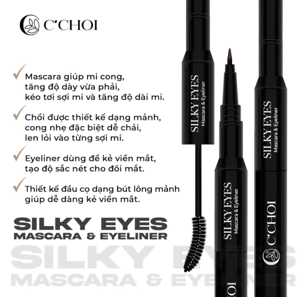 Ưu điểm Gel Chuốt Mi Và Kẻ Mắt C'choi - Silky Eyes - Mascara & Eyeliner - Punar - Dropbiz