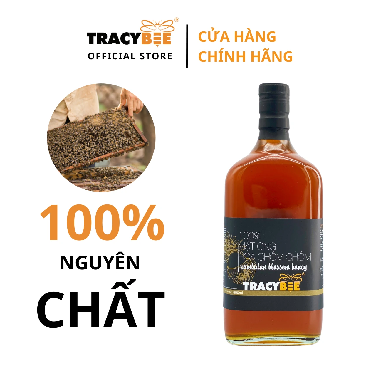 Mật Ong Hoa Chôm Chôm 600ml Tracybee - Dropbiz