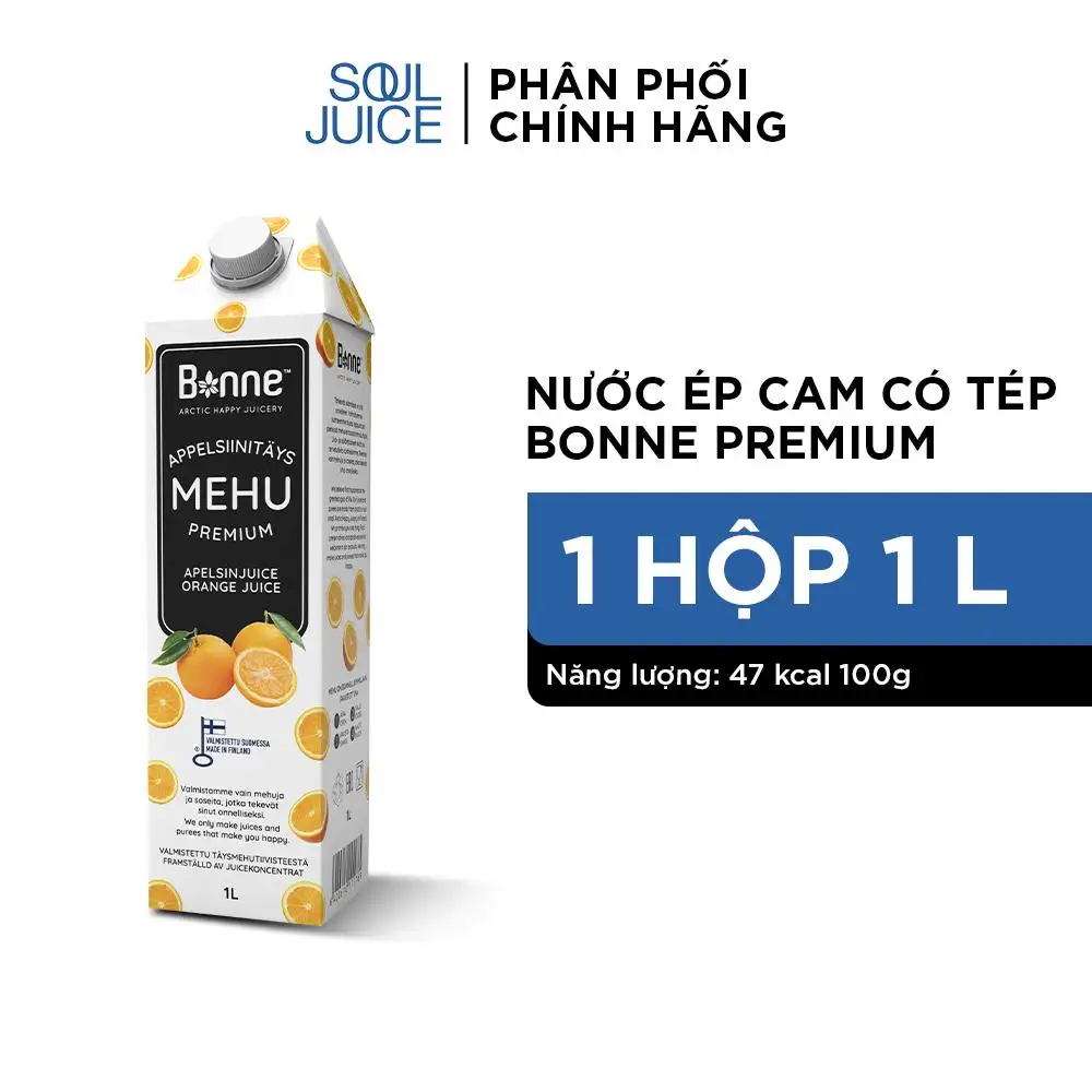 Nước ép Cao Cấp Có Thịt Quả Cam Bonne 1 Lít - Droppii Mall