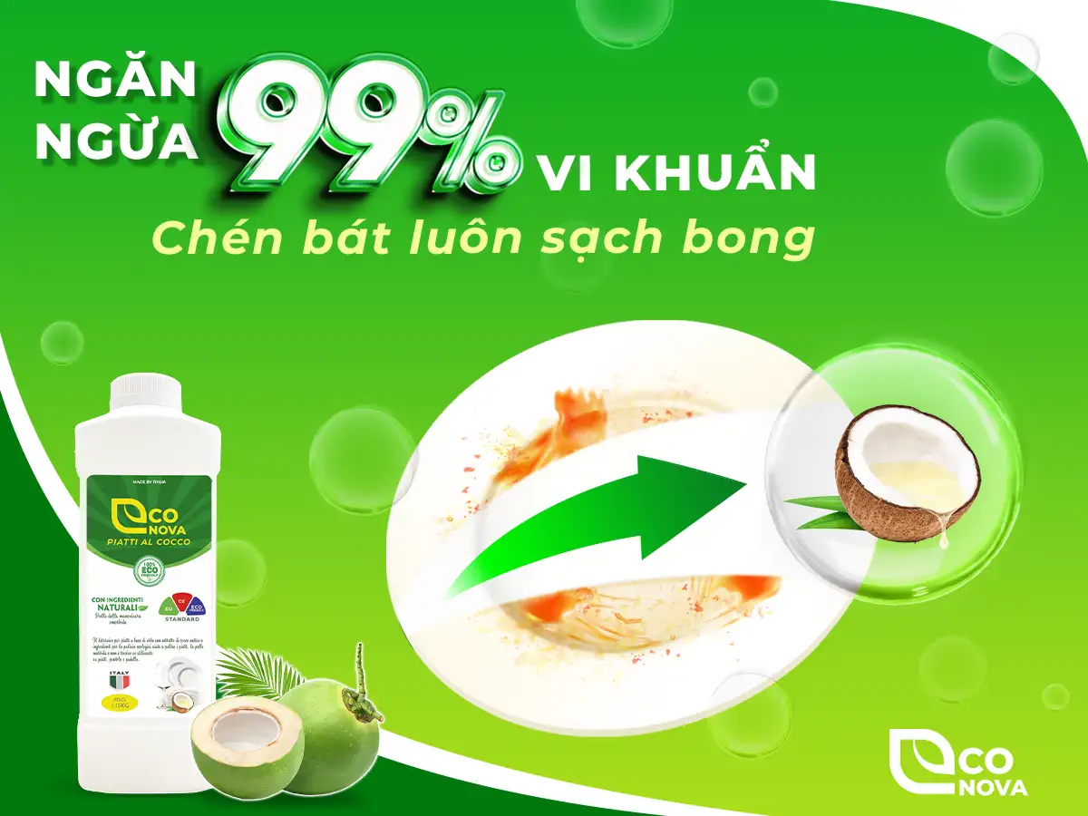 Thương Hiệu Econova - Ngắn Ngừa 99% Vi Khuẩn Mà Không Gây Hại đến Sức Khỏe