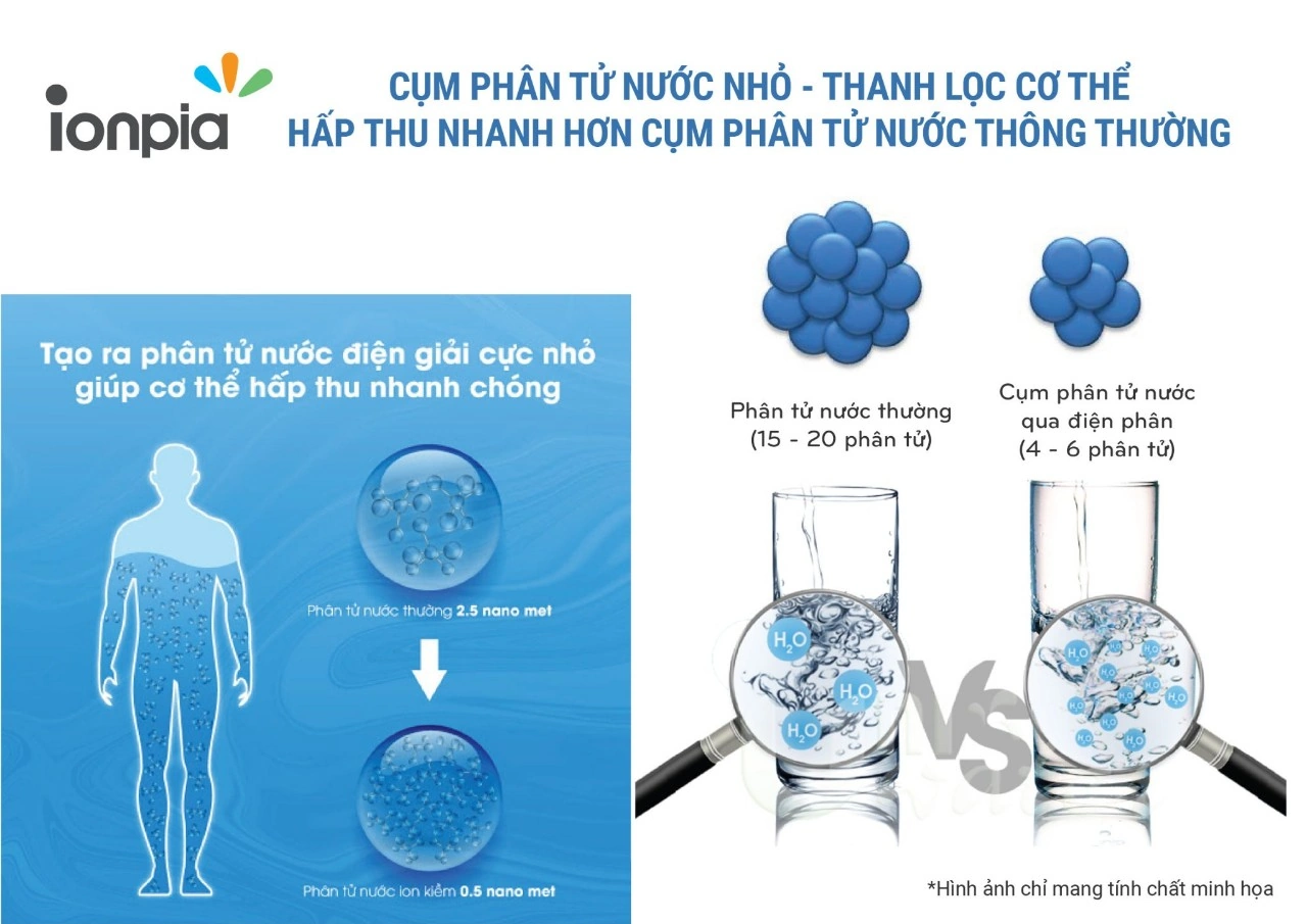 Cụm Phân Tử Nước Nhỏ Giúp Cơ Thể Hấp Thu Nhanh Hơn