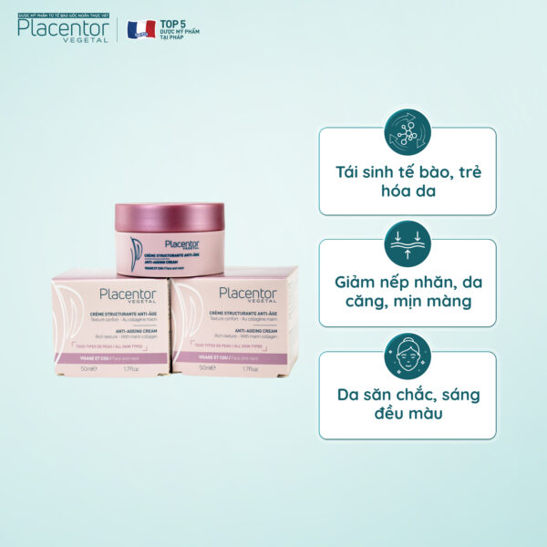 Kem Trẻ Hóa, Căng Mướt Da (dành Cho Da Khô, Nhạy Cảm) Placentor Anti-ageing Cream Rich Texture