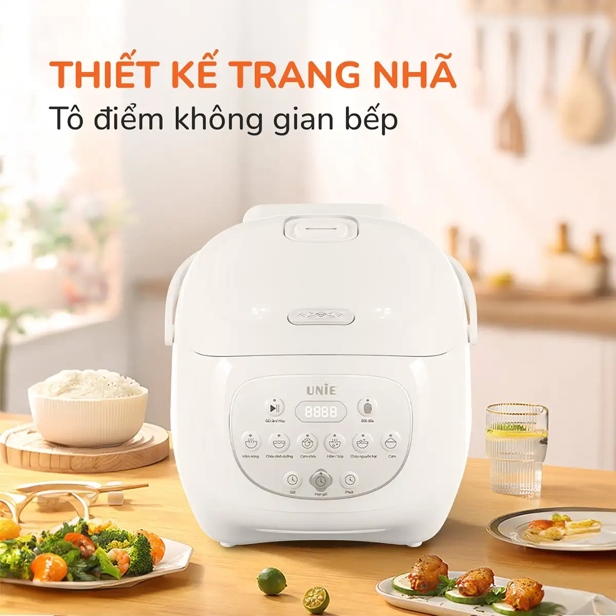 Nồi cơm điện lòng gốm tự nhiên UNIE URC815