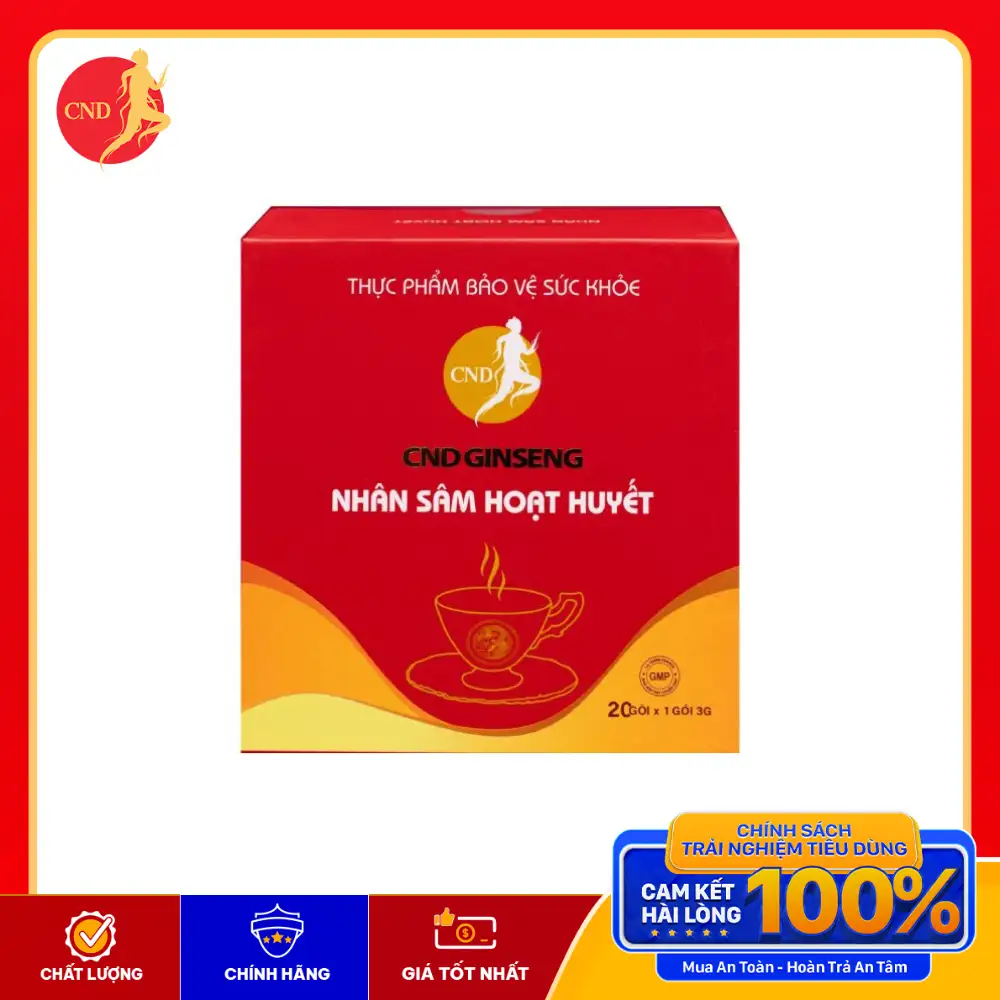 Thực phẩm bảo vệ sức khỏe CND Ginseng nhân sâm hoạt huyết (kèm túi)