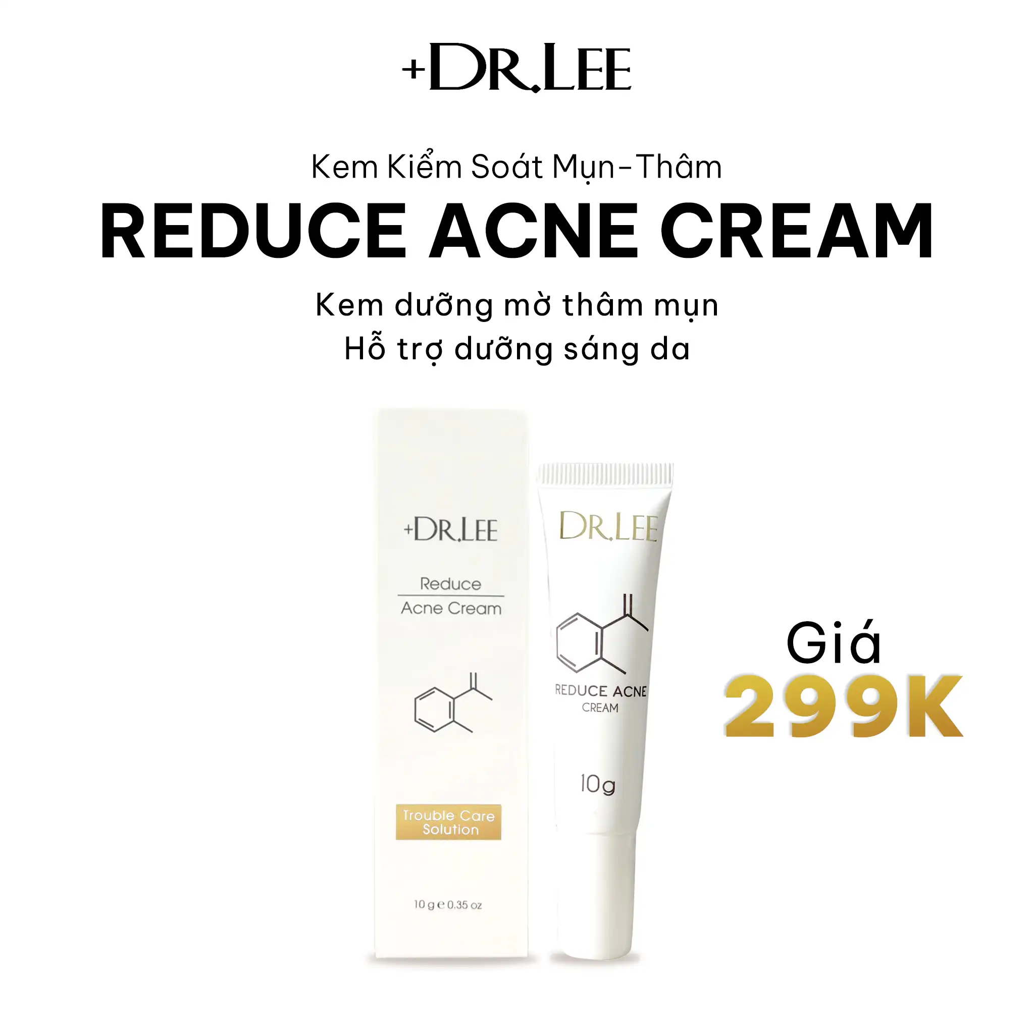 Kem dưỡng mờ thâm mụn, hỗ trợ dưỡng sáng da +Dr.Lee Reduce Acne Cream 10g