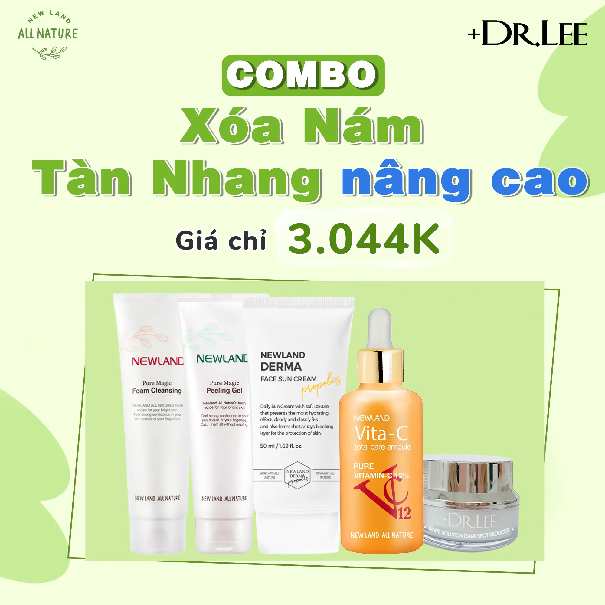 Bộ chăm sóc da nám – tàn nhang nâng cao Newland & +Dr.lee