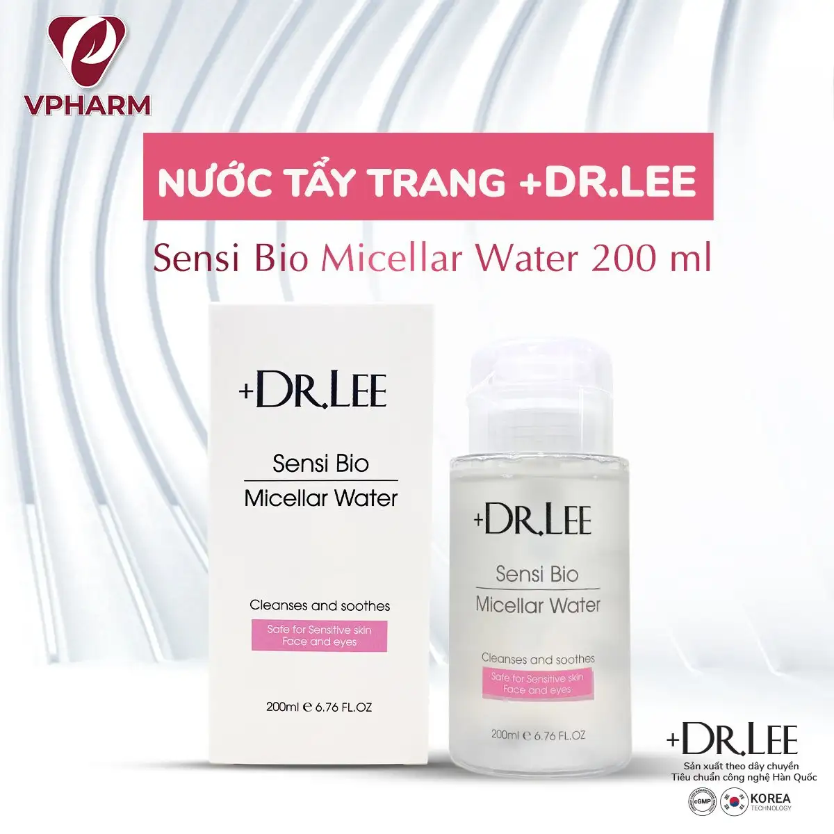 Nước tẩy trang +Dr.lee sensi bio micellar water 200ml