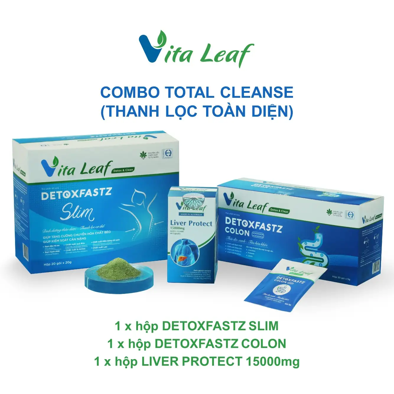 Combo Total Cleanse – thanh lọc toàn diện, hồi phục sức khỏe