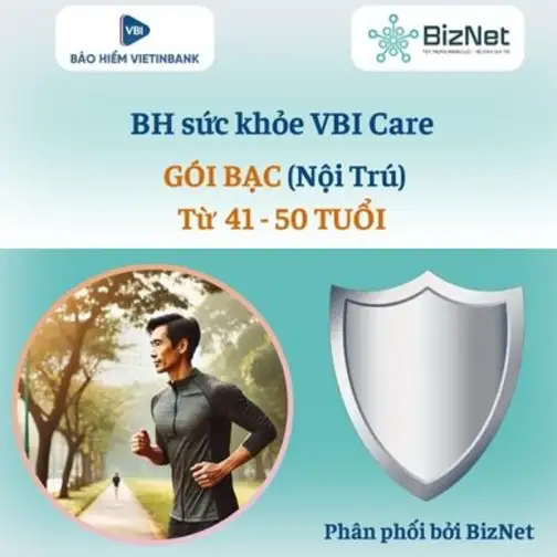 BH Sức Khoẻ VBI Care BẠC 41 50 Tuổi (nội Trú)