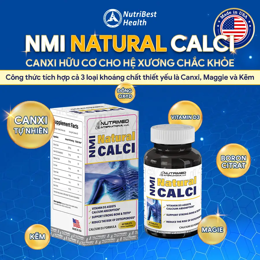 NMI Natural Calci 60 viên/ hộp