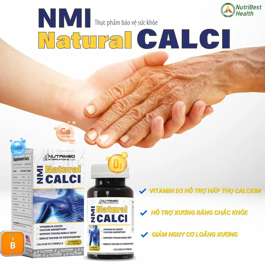 NMI Natural Calci 60 viên/ hộp