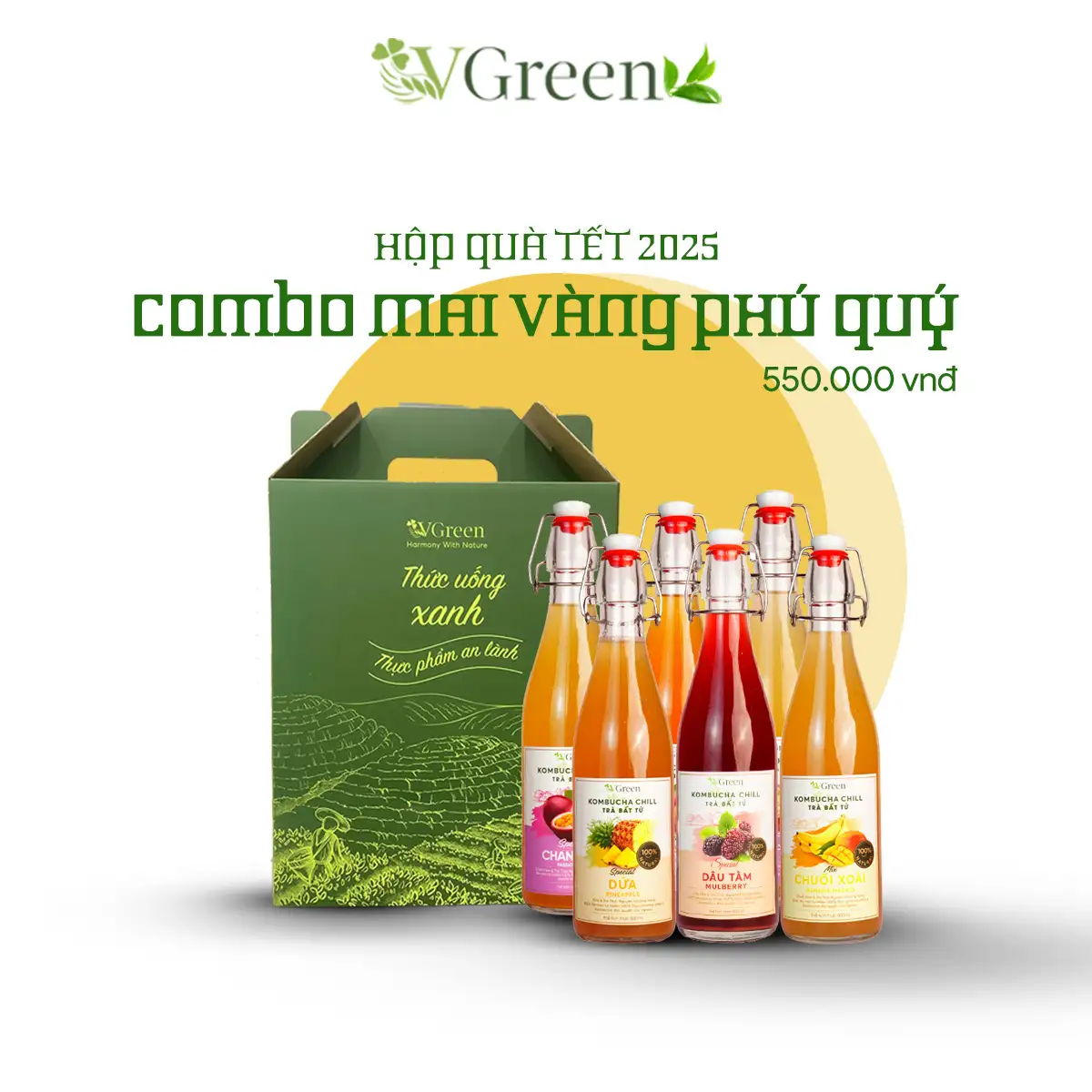 1.Hộp Quà Tết 2025 Combo Mai Vàng Phú Quý