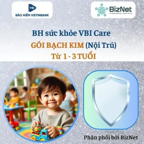 BH Sức Khoẻ VBI Care BẠCH KIM 1 3 Tuổi (nội Trú)