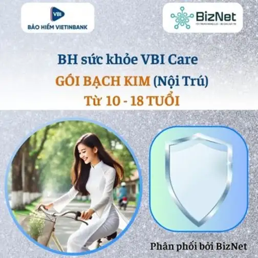 BH Sức Khoẻ VBI Care BẠCH KIM 10 18 Tuổi (nội Trú)